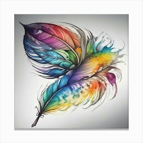 Feather Painting 13 Canvas Print