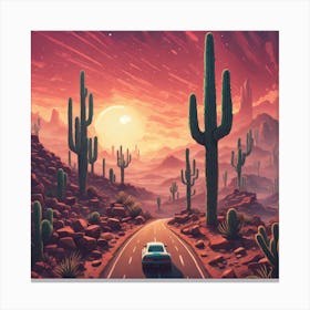 Road To The Desert Canvas Print