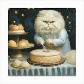 Baking Cat Canvas Print