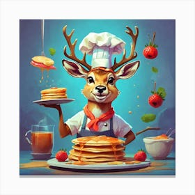 Chef Deer 8 Canvas Print