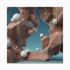 Rock Formation With Spheres Canvas Print