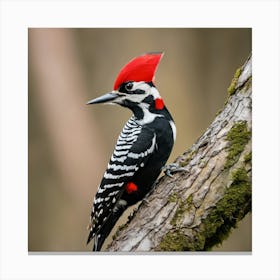 Red-Tailed Woodpecker Canvas Print