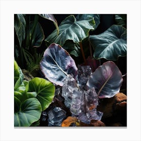 Ferns And Crystals Canvas Print