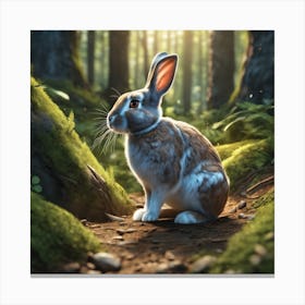 Rabbit In The Forest 88 Canvas Print