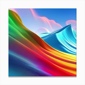 Rainbow Waves Canvas Print