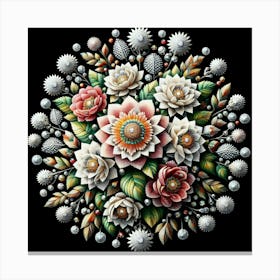 Russian Flower Painting Canvas Print