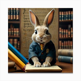 Rabbit In A Suit 9 Canvas Print