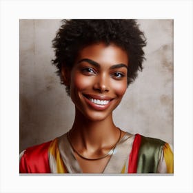 Portrait Of African American Woman Canvas Print