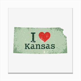 I Love Kansas Canvas Print