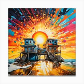 Sunshine Home Retreat By The Sea Canvas Print
