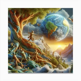 Earth In The Sky Canvas Print