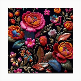 Russian Floral Painting Canvas Print