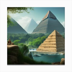 Egyptian Pyramids Canvas Print