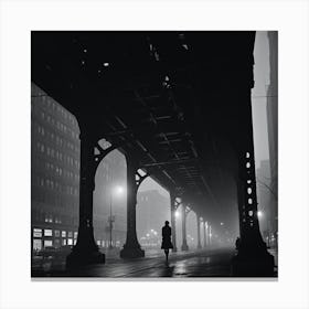 Night In Chicago Canvas Print