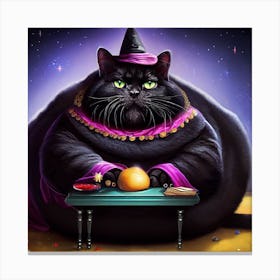 Witch With A Pumpkin Canvas Print