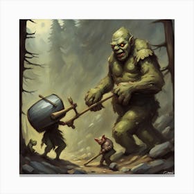 Trolls In The Woods 1 Canvas Print