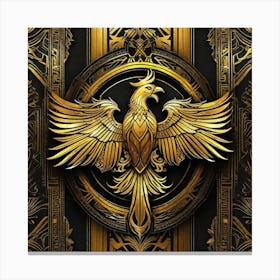 Golden Phoenix 4 Canvas Print