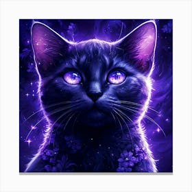 Purple Cat Canvas Print