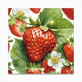 Strawberry Patchwork Canvas Print