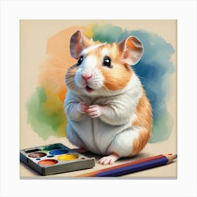 Hamster Painting 6 Canvas Print