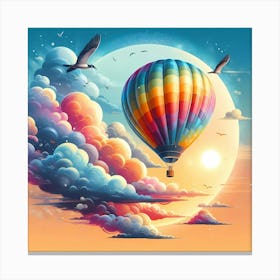 Hot Air Balloon In The Sky 1 Canvas Print