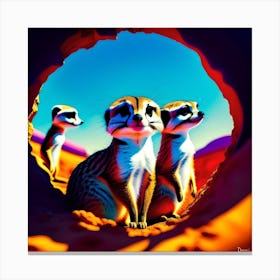 AFRICAN MEERKATS Canvas Print