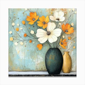 Flowers and Pottery Canvas Print