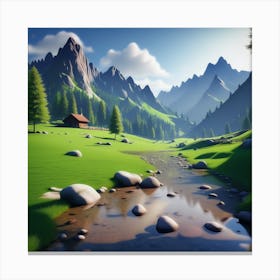 Mountain Stream 9 Canvas Print