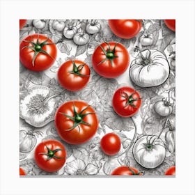 Tomato Pattern 5 Canvas Print