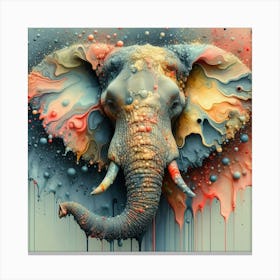 Elephant Head Painting Canvas Print