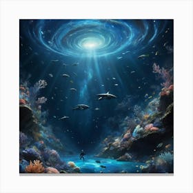 Ocean paintings art print Canvas Print