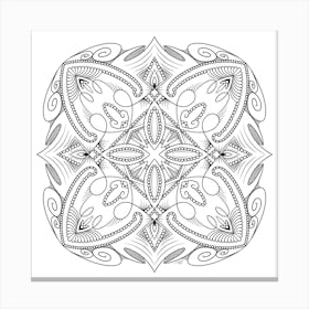 Ornamental Coloring Book Page Canvas Print