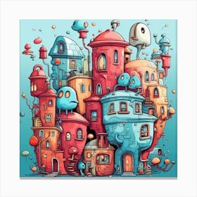 Doodle City Canvas Print