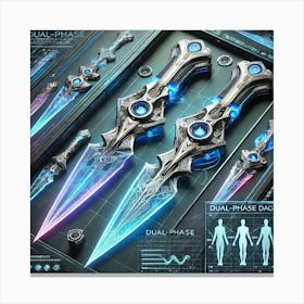 A Detailed Depiction Of Dual Phase Daggers Used By Canvas Print