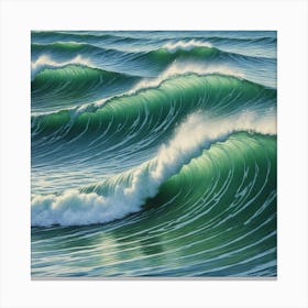 Waves Crashing Canvas Print