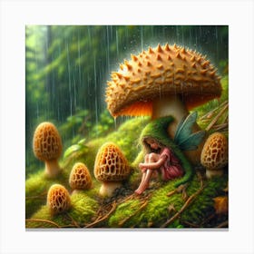 Fairy In The Rain 1 Canvas Print