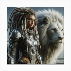 Wolf And Lion Canvas Print