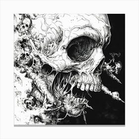 Skull And Skeleton 1 Canvas Print