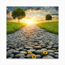 Stone Walk by Peter Ghetu 2024 Canvas Print