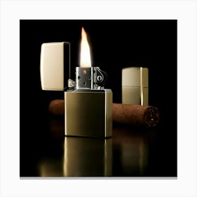 Lighter And Cigar Canvas Print