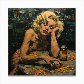 Tragedy of Hollywood Glamour Canvas Print