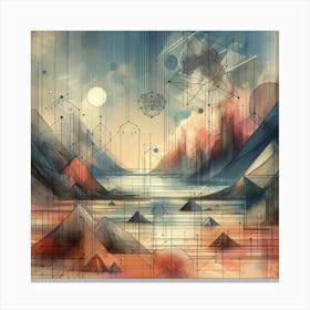 Abstract Landscape Painting Canvas Print