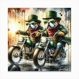 Green Day Bulldogs Canvas Print
