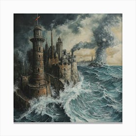 'The Castle In The Storm' Canvas Print