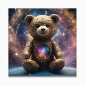 Teddy Bear In Space 17 Canvas Print