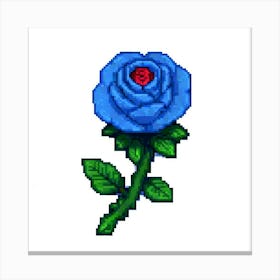 Pixel Rose 8 Canvas Print