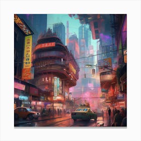 Futuristic City 13 Canvas Print