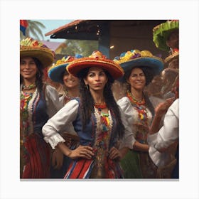 Mexican Dancers 6 Canvas Print