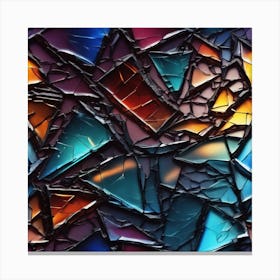 Broken Glass Background 16 Canvas Print
