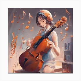 Cello Girl Canvas Print